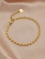 Fashion Bracelet Round Rice Word Stainless Steel Texture Disc Bracelet Necklace