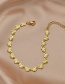 Fashion Heart Necklace Heart Shaped Rice Chain Stainless Steel 18k Gold Textured Bracelet Necklace