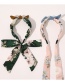 Fashion Turmeric Bowknot Flower Printing Braided Long Streamer Headband