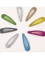 Fashion Water drop hair clip set-glitter light 5 colors Metal Paint Geometric Hollow Hairpin Set