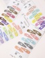 Fashion Water drop hair clip set-glitter 10 colors Metal Paint Geometric Hollow Hairpin Set