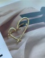 Fashion Golden Metal Hollow Heart Alloy Ring