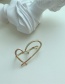 Fashion Golden Metal Hollow Heart Alloy Ring