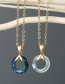 Fashion Transparent Color Round Crystal-like Resin Alloy Necklace