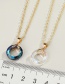 Fashion Black Color Round Crystal-like Resin Alloy Necklace