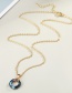Fashion Transparent Color Round Crystal-like Resin Alloy Necklace