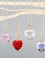 Fashion Red Love Crystal Alloy Pendant Necklace