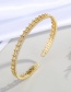 Fashion Wave Love Bracelet Metal Adjustable Diamond Geometric Bracelet