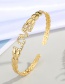 Fashion Wave Love Bracelet Metal Adjustable Diamond Geometric Bracelet