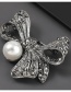 Fashion Bow Alloy Diamond Pearl Bow Brooch