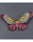 Fashion Dark Green Alloy Studded Butterfly Brooch