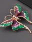 Fashion Butterfly Alloy Dripping Diamond Butterfly Brooch