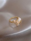 Fashion Golden Real Gold Plating Cat S Eye Butterfly Open Ring