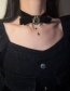 Fashion Black Velvet Diamond Pearl Geometric Alloy Necklace