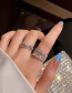Fashion Silver (wide Version) Hollow Diamond Wide Open Ring