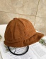 Fashion Brown Solid Color Corduroy Fisherman Hat