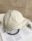 Fashion White Solid Color Corduroy Fisherman Hat