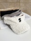 Fashion White Lamb Wool Letter Embroidery Empty Top Hat