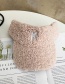 Fashion Khaki Lamb Wool Letter Embroidery Empty Top Hat