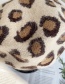 Fashion Gray Leopard Print Rabbit Fur Knitted Beret