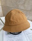 Fashion Yellow Small Cross-line Corduroy Fisherman Hat