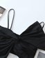 Fashion Black Bow Tie Sling Pleated Vest