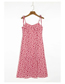 Fashion Pink Daisy Daisy Print Strappy Dress