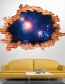 Fashion Planet 2 3d Broken Wall Milky Way Starry Sky Planet Bedroom Children S Room Stereo Wall Stickers