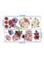 Fashion 25*70cmx2 Piece Set Hand-painted Peony Rose Flower Wall Sticker Removable Decorative Painting