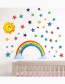 Fashion L-40*73cm Rainbow Star Sun Children S Room With Removable Wall Stickers