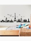 Fashion L-57*90cm Tower Dubai Sailing City Silhouette Living Room Bedroom Wall Sticker