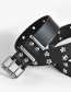 Fashion Camel Double-row Wide Belt With Stars And Eyes