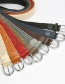 Fashion Khaki Alloy Belt With Twist Wax Rope Pin Buckle