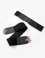 Fashion Black-gun Buckle Maple Leaf Elastic Belt