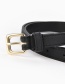 Fashion Zhangqing Thin Belt With Gold Buckle Toothpick Pattern Pin Buckle