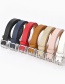 Fashion Golden Alloy Belt With Japanese Buckle Toothpick Pattern