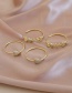 Fashion Golden Copper Inlaid Zircon Letter Love Earrings