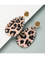 Fashion Leopard Pu Leather Double-sided Printing Leopard Earrings