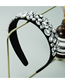 Fashion Black Drop-shaped Glass Drill Flannel Hair Band