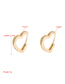 Fashion Golden Brass Micro Inlaid Zircon Heart Earrings