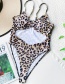 Fashion Leopard Leopard Print Cutout Swimsuit