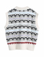 Fashion Photo Color Flower Jacquard Pullover V-neck Loose Sweater Knitted Vest