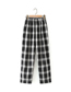 Fashion Photo Color Loose Check Straight-leg Trousers