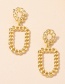 Fashion Gold Color Chain Geometric Alloy Hollow Earrings