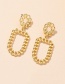 Fashion Gold Color Chain Geometric Alloy Hollow Earrings