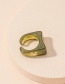 Fashion Amber Acrylic Geometric Open Ring