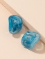 Fashion Blue Irregular Acrylic Geometric Earrings