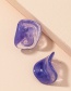 Fashion Purple Irregular Acrylic Geometric Earrings