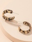 Fashion Leopard Earrings Geometric Leopard Print Resin Earrings