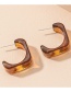 Fashion Amber Geometric Acrylic Resin Earrings
